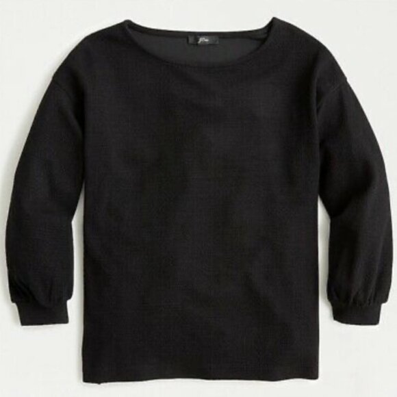 J. Crew Textured Double Knit Balloon Sleeve Boxy Blouse XS - Picture 10 of 10